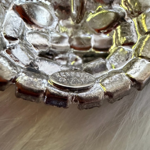 Kenneth Jay Lane Silver and Black Cat Earrings 1950’s - Picture 5 of 5